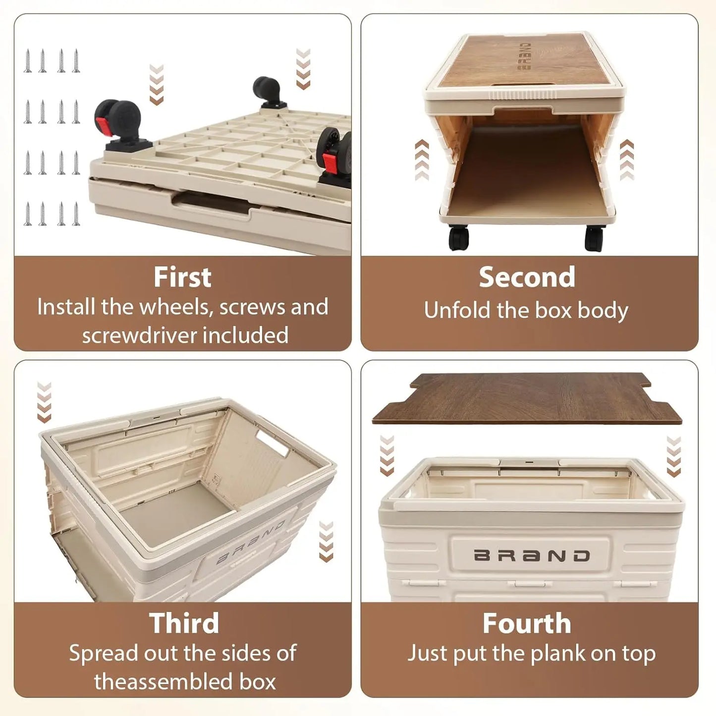 Foldable Utility Storage Cart
