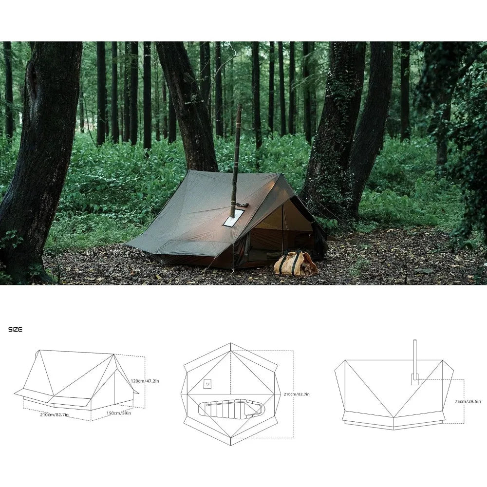 4-Season Camping Tent for 1-4 People