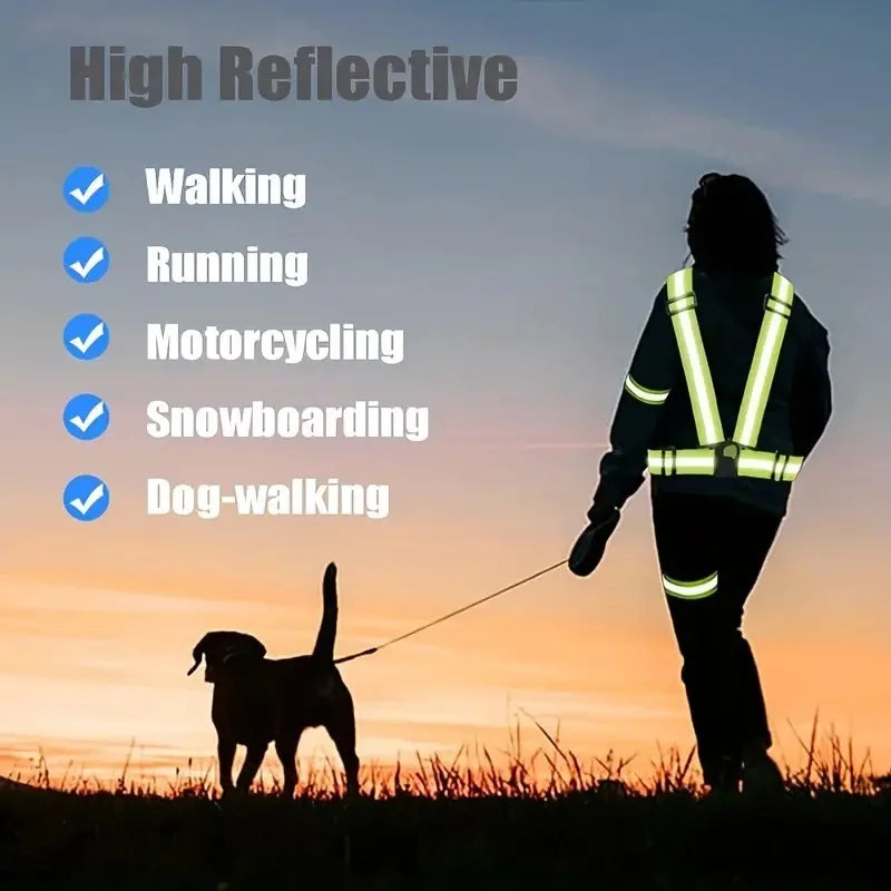 High-Brightness Reflective Vest for Night Running & Cycling