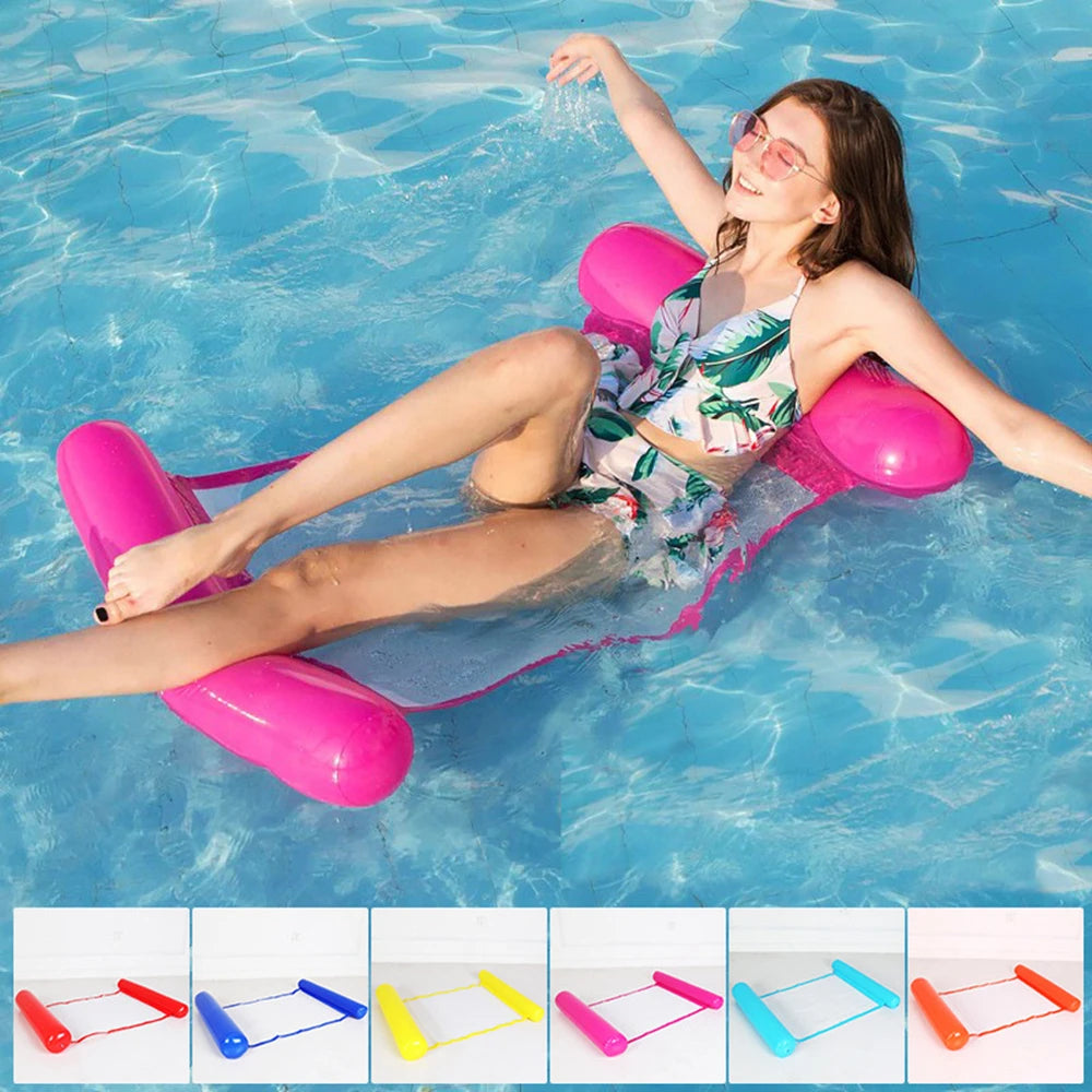 Inflatable Floating Lounger with Backrest