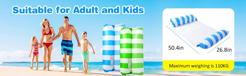 Inflatable Floating Lounger with Backrest