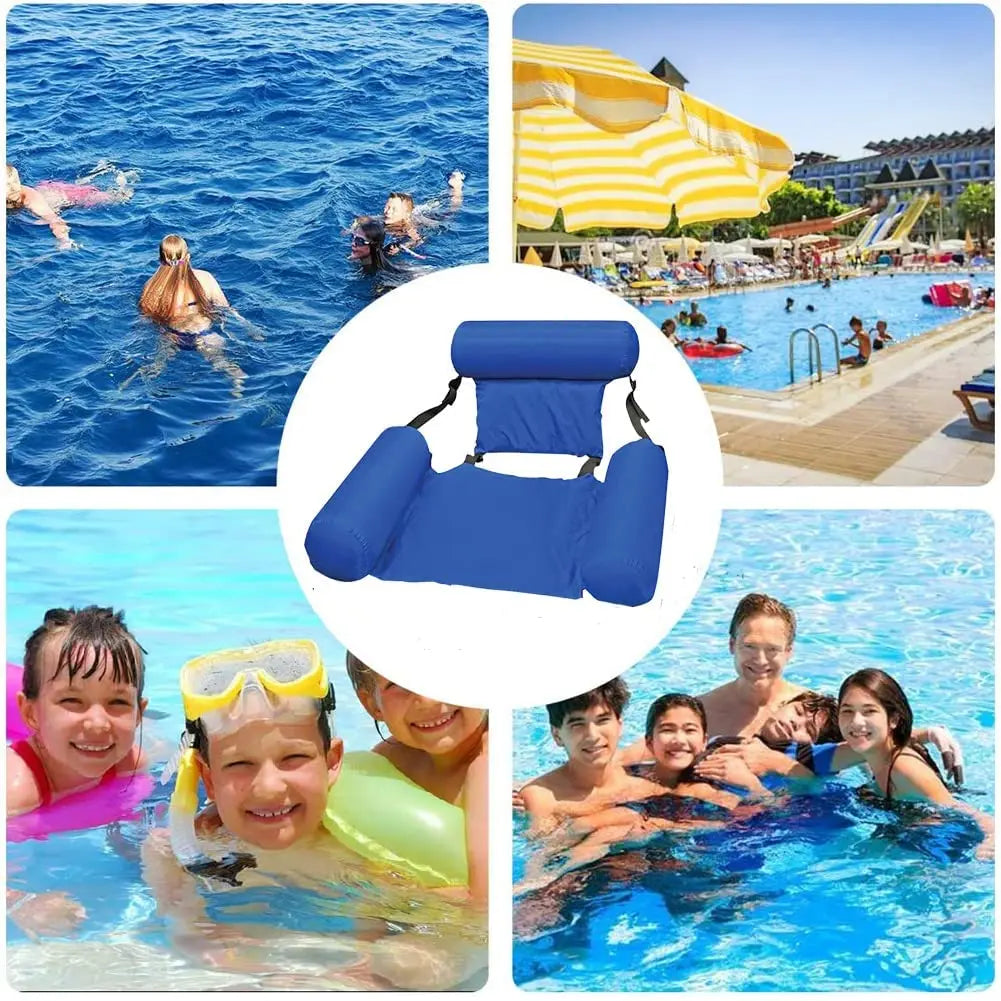 Inflatable Floating Lounger with Backrest