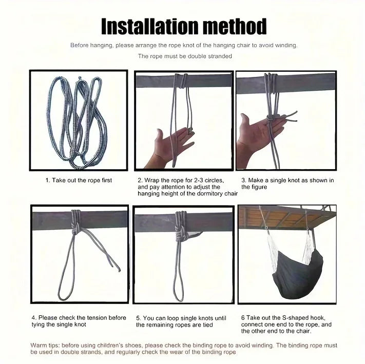 Durable Canvas Hammock Chair for Indoor/Outdoor Use