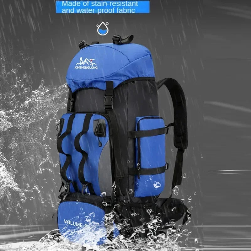90L Waterproof Hiking Backpack: Large Capacity Trekking Bag