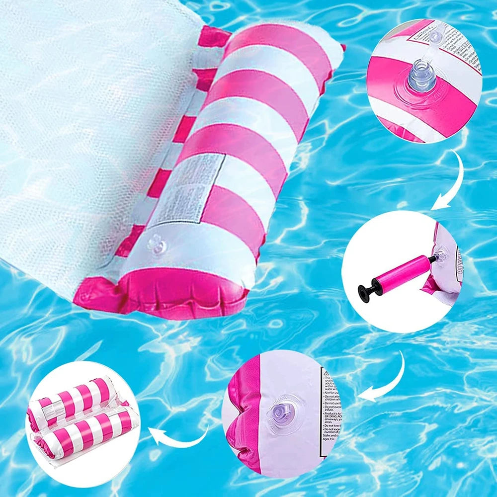 Inflatable Floating Lounger with Backrest