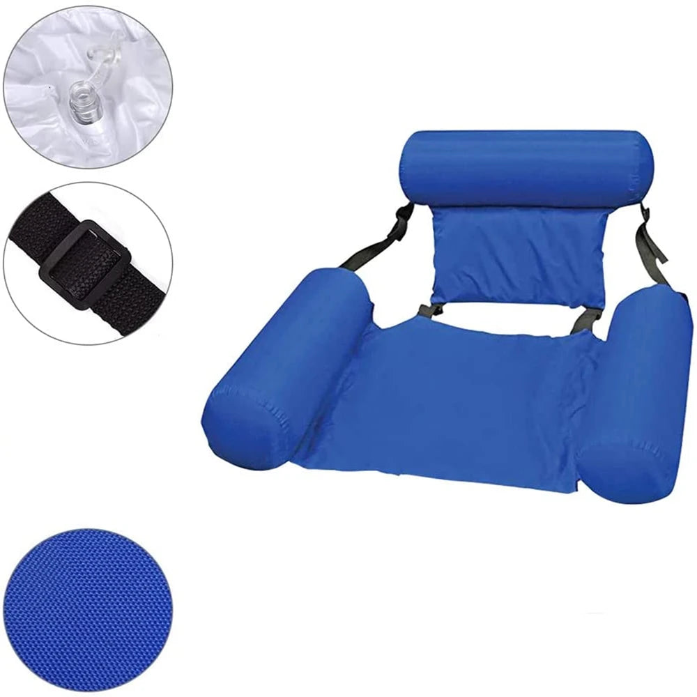 Inflatable Floating Lounger with Backrest