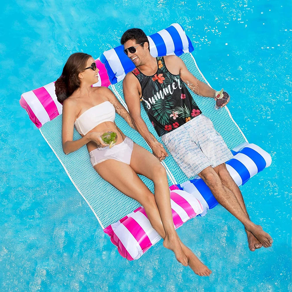 Inflatable Floating Lounger with Backrest
