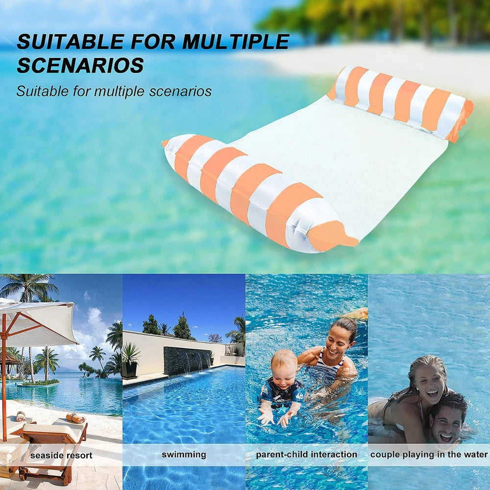 Inflatable Floating Lounger with Backrest