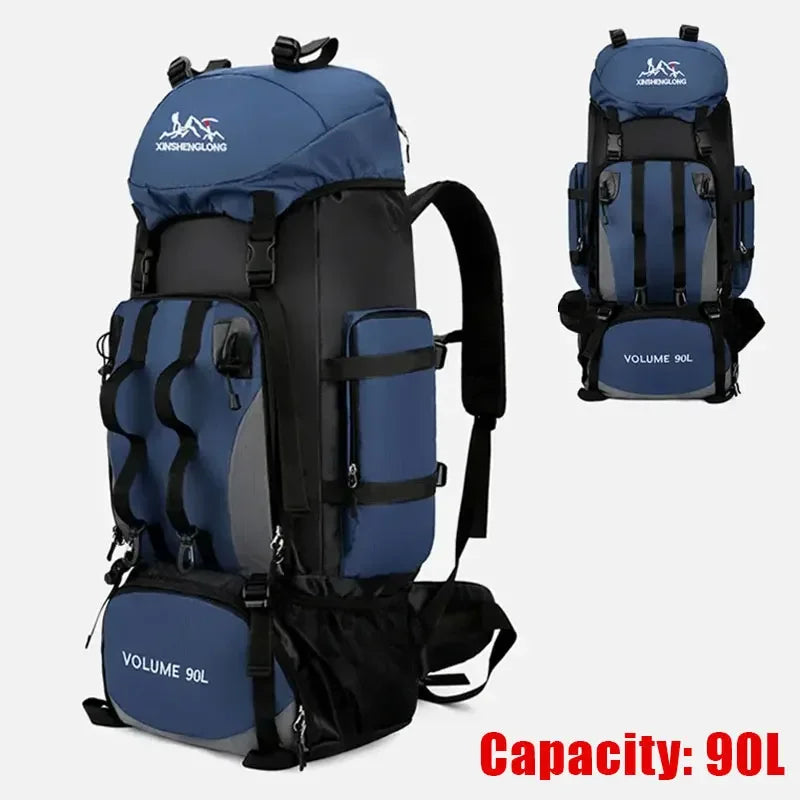 90L Waterproof Hiking Backpack: Large Capacity Trekking Bag