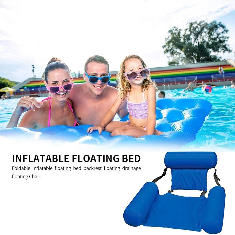 Inflatable Floating Lounger with Backrest