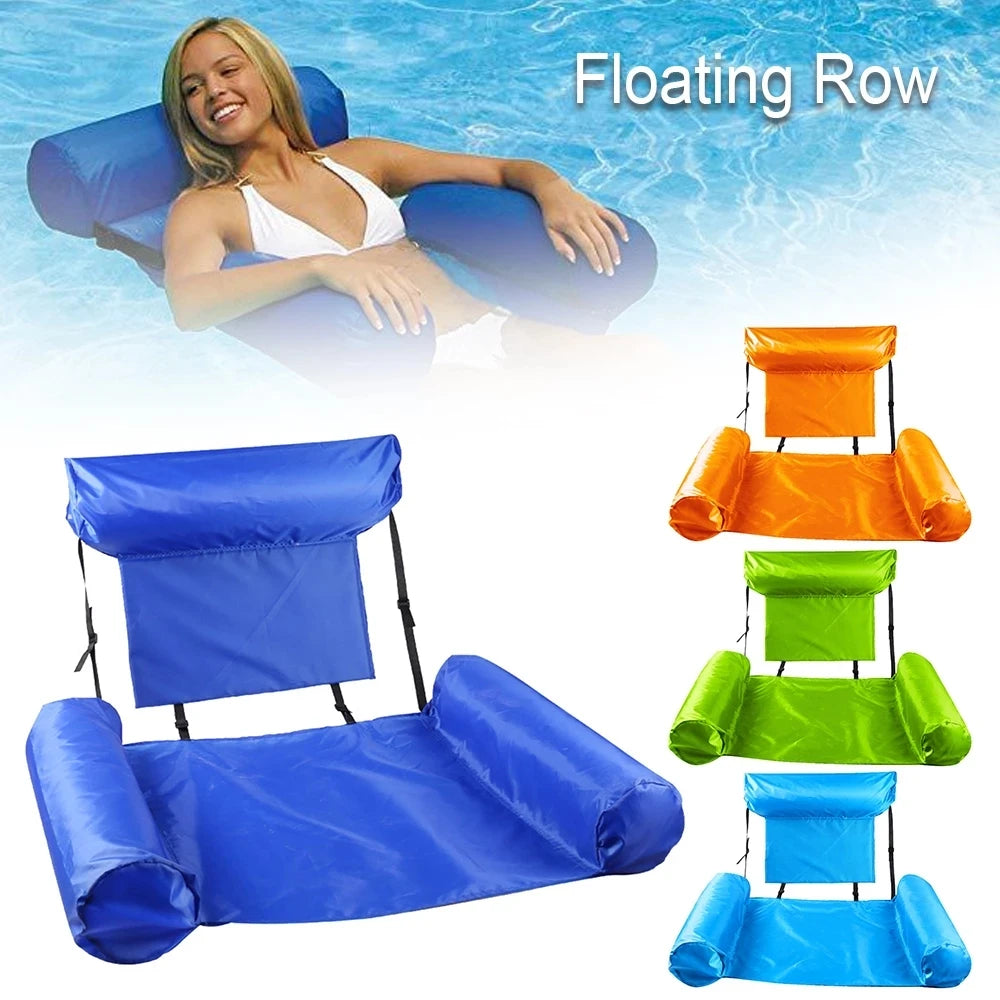 Inflatable Floating Lounger with Backrest