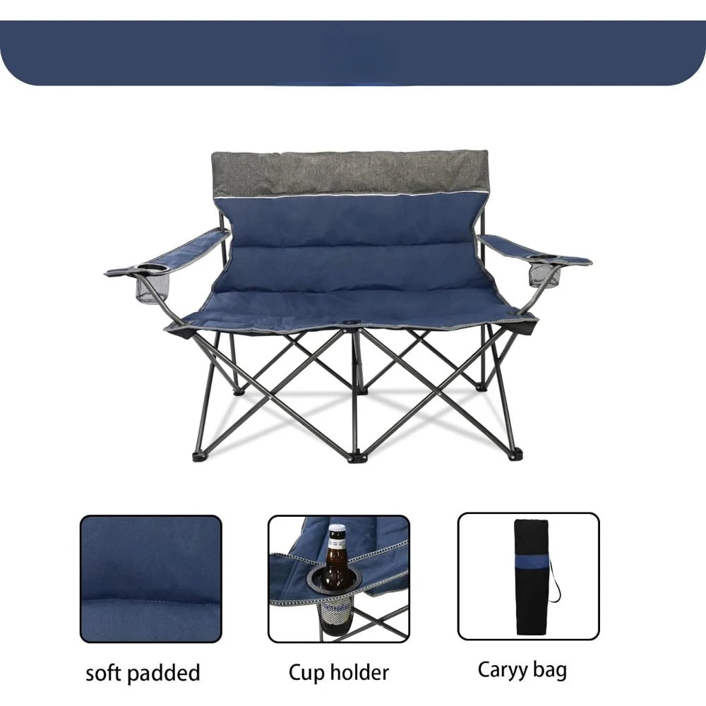 Heavy-Duty Camping Chair 3-Piece Set