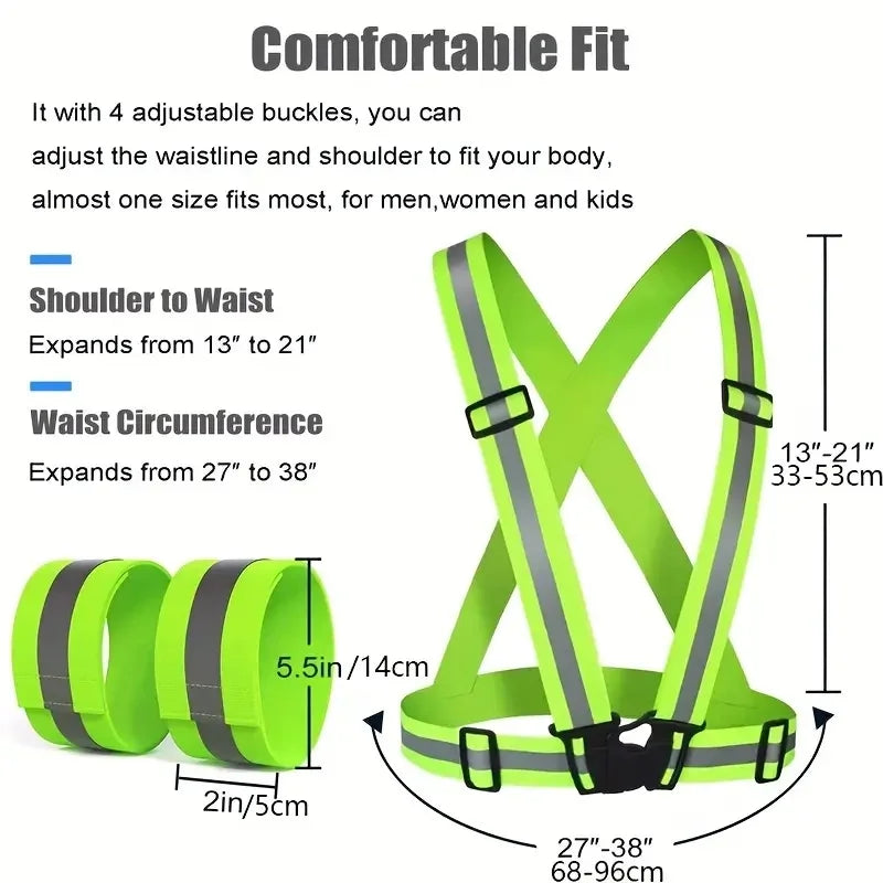 High-Brightness Reflective Vest for Night Running & Cycling