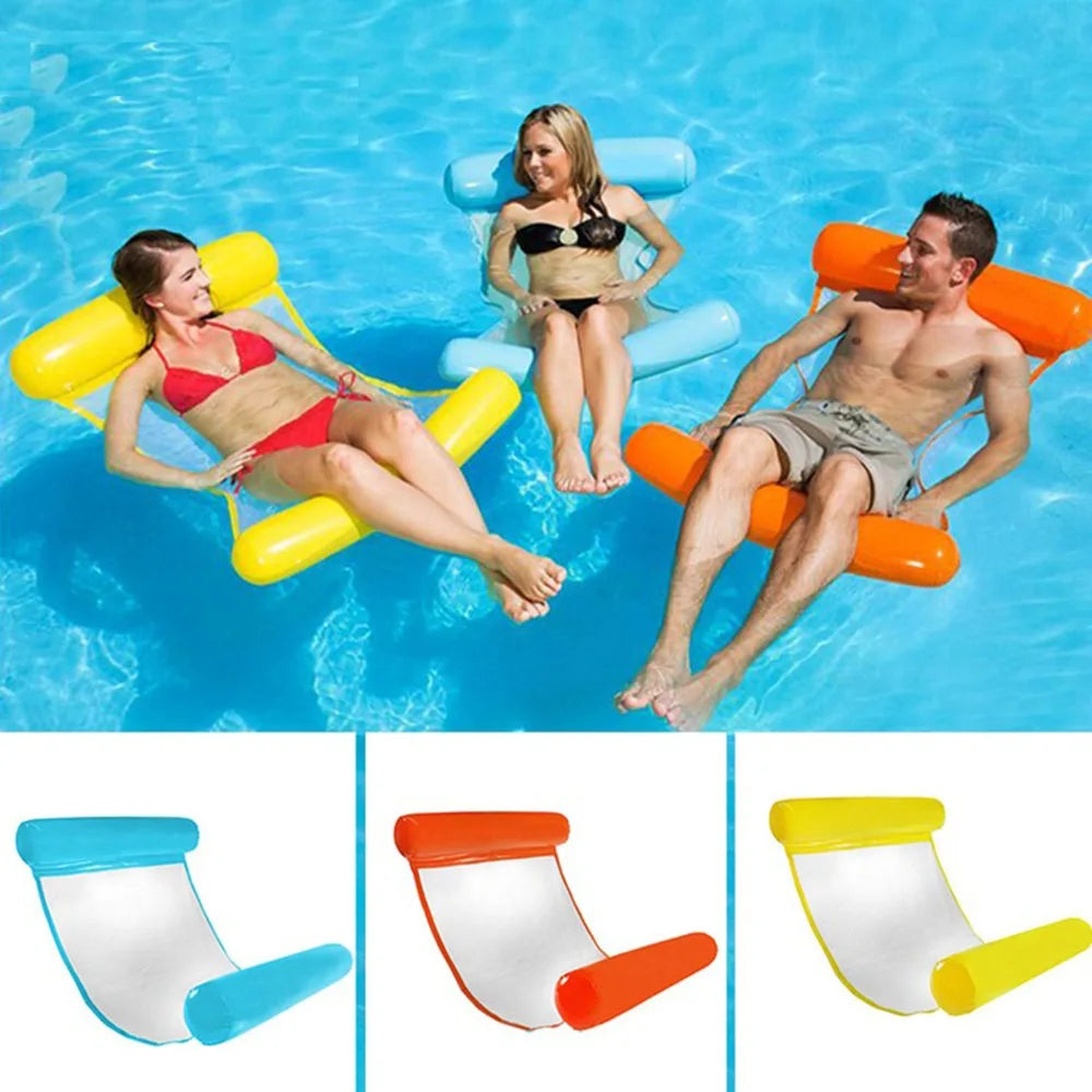 Inflatable Floating Lounger with Backrest