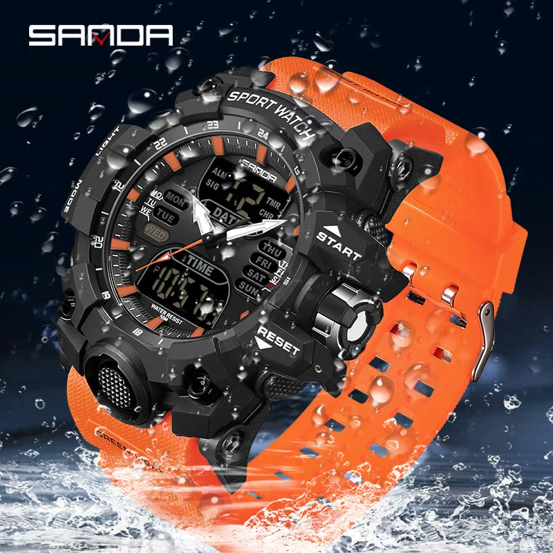 SANDA Men Sports Watches ary Watch