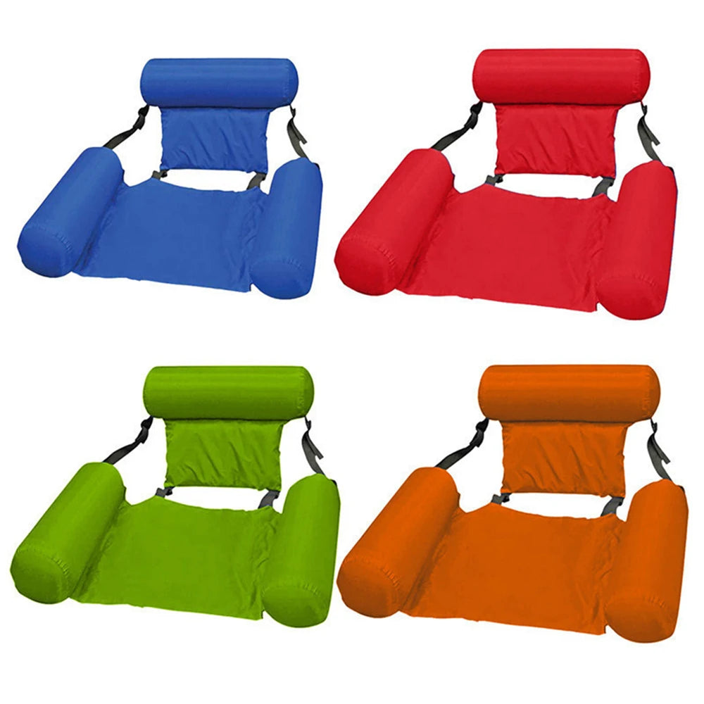 Inflatable Floating Lounger with Backrest