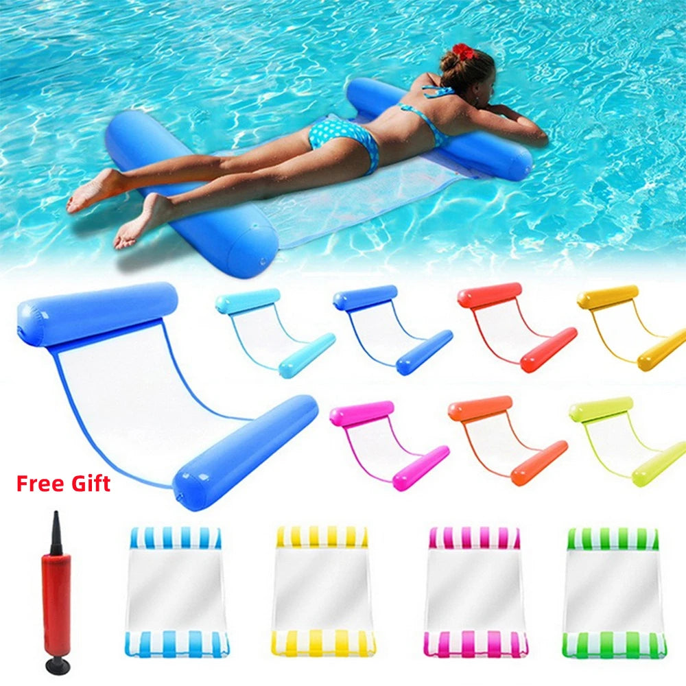 Inflatable Floating Lounger with Backrest