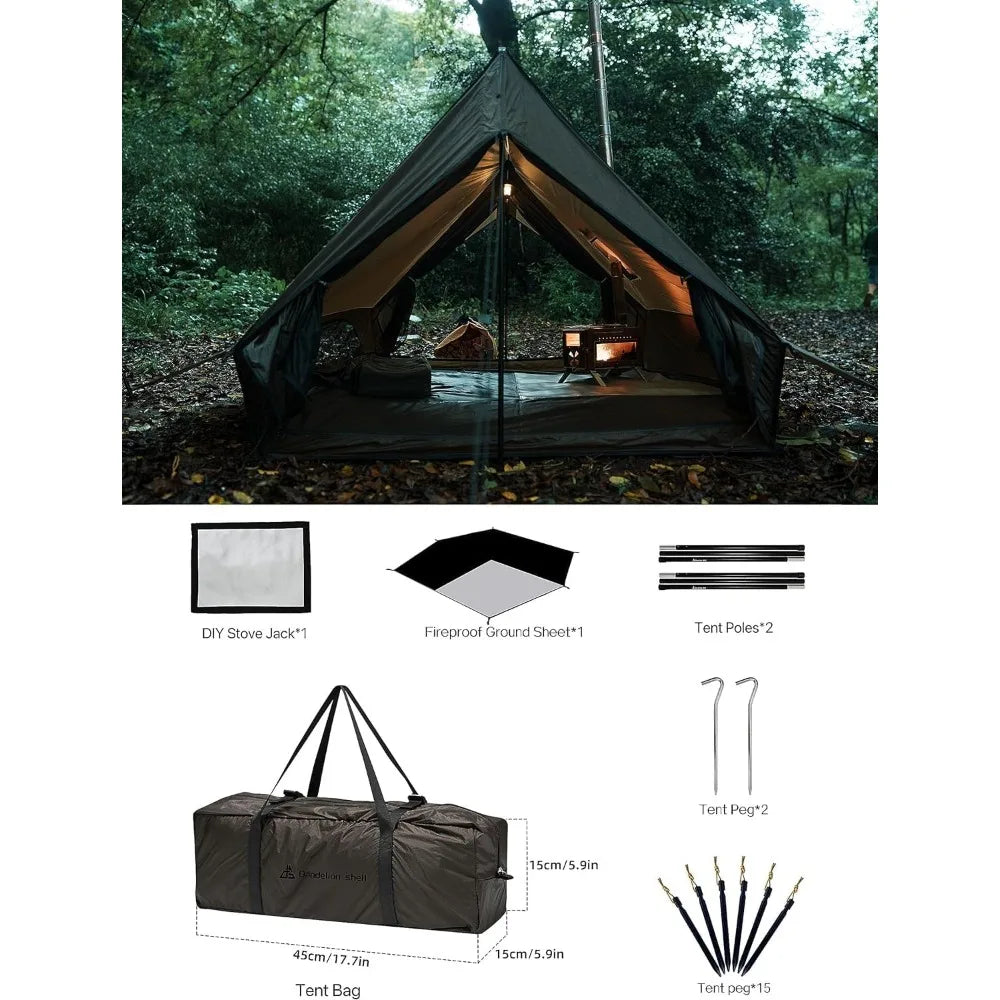 4-Season Camping Tent for 1-4 People