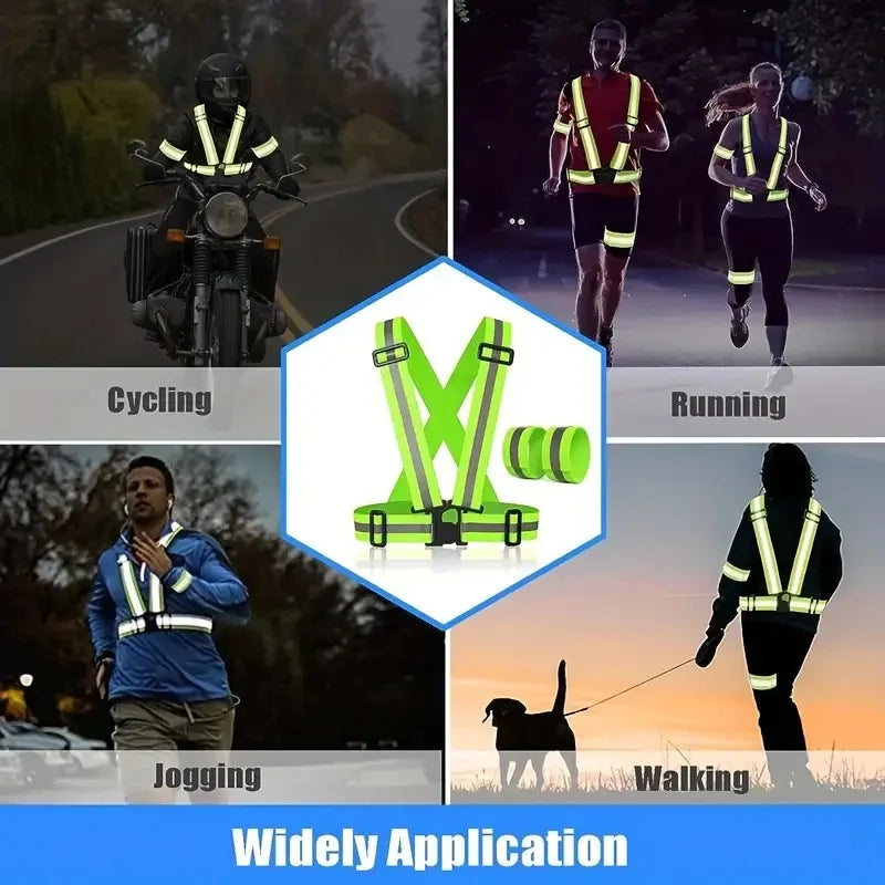 High-Brightness Reflective Vest for Night Running & Cycling