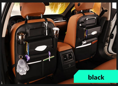 PU Leather Car Seat Organizer