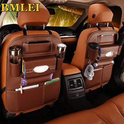 PU Leather Car Seat Organizer