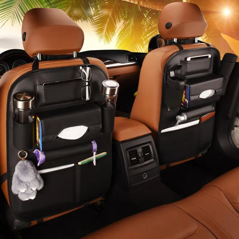 PU Leather Car Seat Organizer