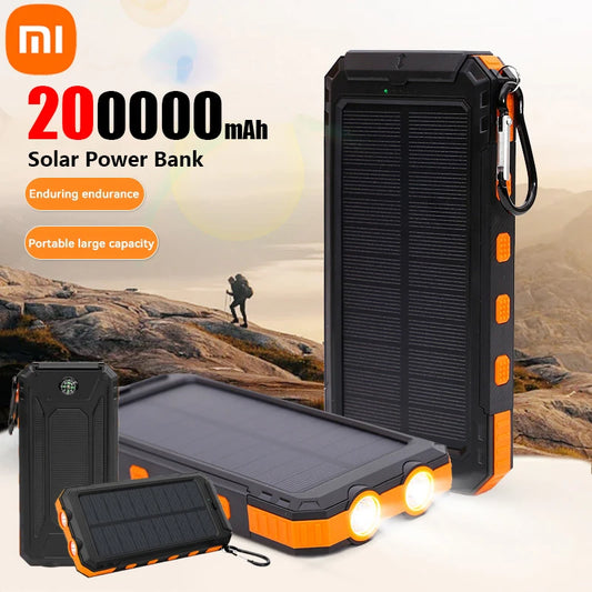 Xiaomi 200000mAh Solar Power Bank: Fast Charging, USB-A/USB-C