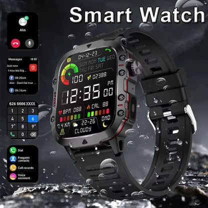 LAXASFIT Outdoor Smartwatch – Bluetooth & LED Flashlight