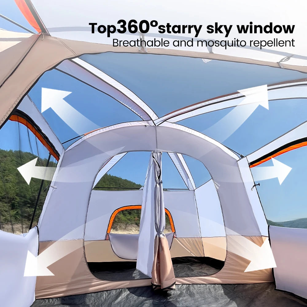 Large Waterproof Family Camping Tent