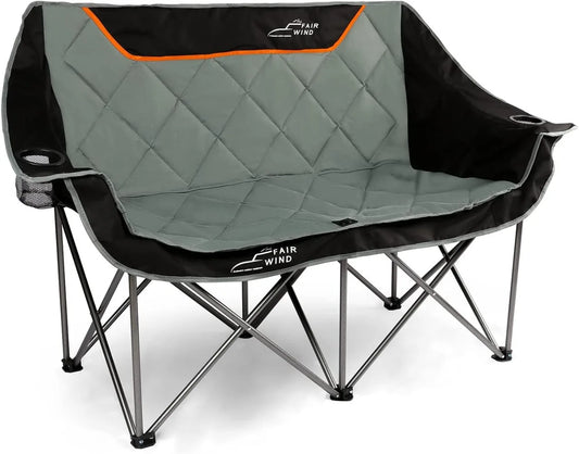 Fully Padded Double Camping Loveseat Chair