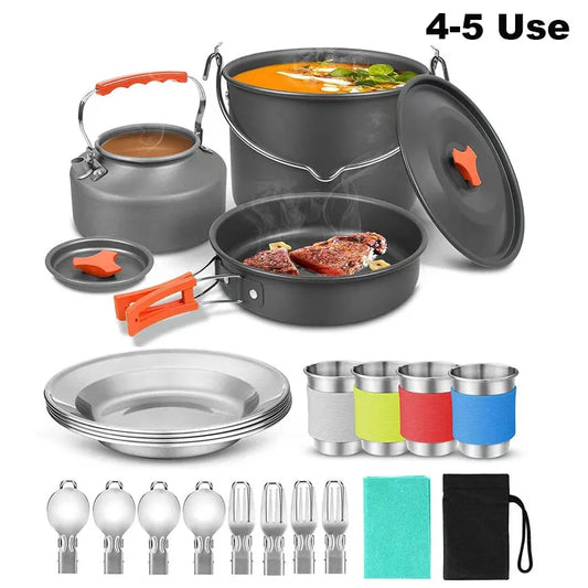 Aluminum Folding Camping Cookware Set