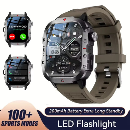 LAXASFIT Outdoor Smartwatch – Bluetooth & LED Flashlight