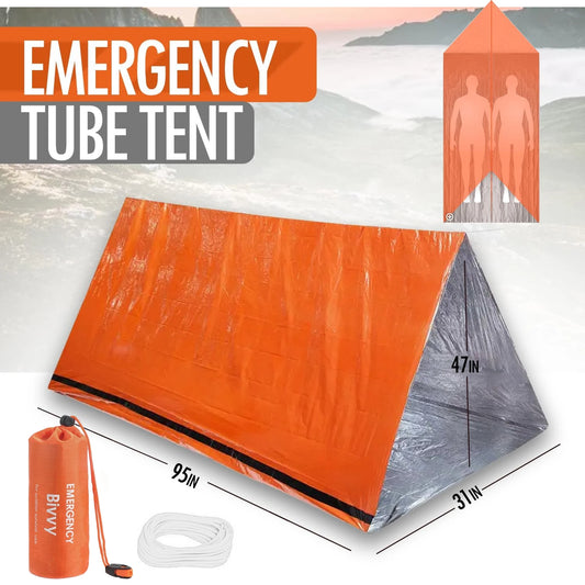 Emergency Shelter Survival Tent, Poncho, & Sleeping bags
