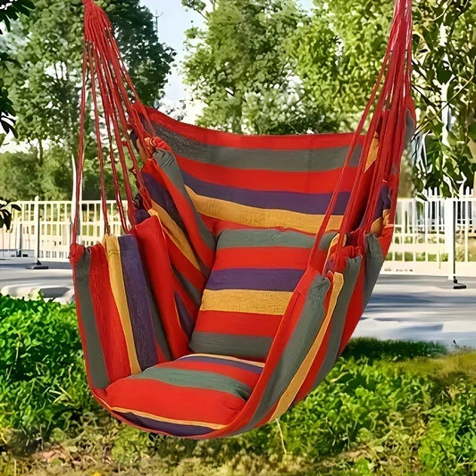 Durable Canvas Hammock Chair for Indoor/Outdoor Use